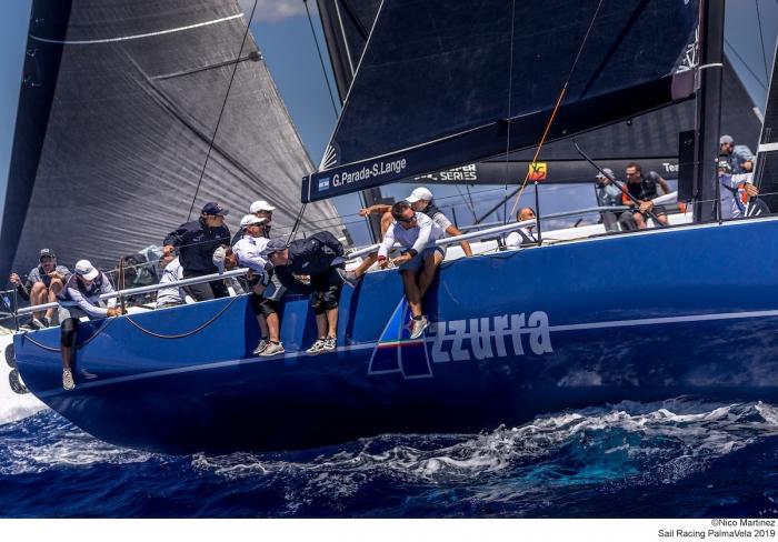 Azzurra works hard in a highly competitive fleet at PalmaVela