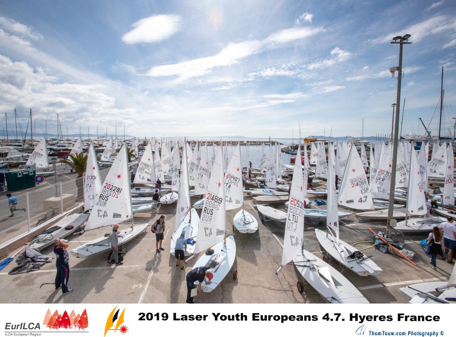 Al via il 2019 Laser 4.7 Youth Europeans a Hyères in Francia