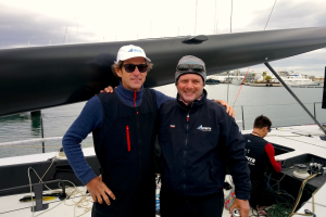 Santiago Lange con Guillermo Parada, Azzurra Sailing Team