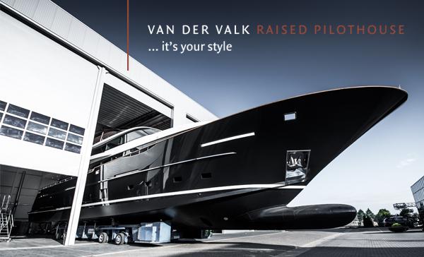 Van der Valk Launched: new 32-metre Raised Pilothouse