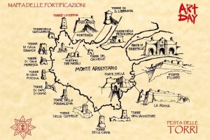 Mappa delle fortezze e torri dell Argentario