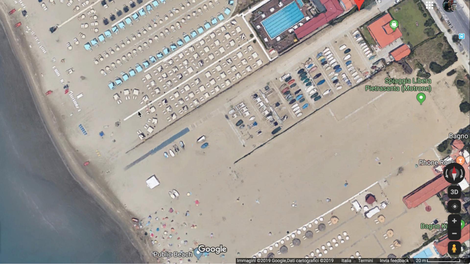 Scivolo Marina di Pietrasanta, Google Maps