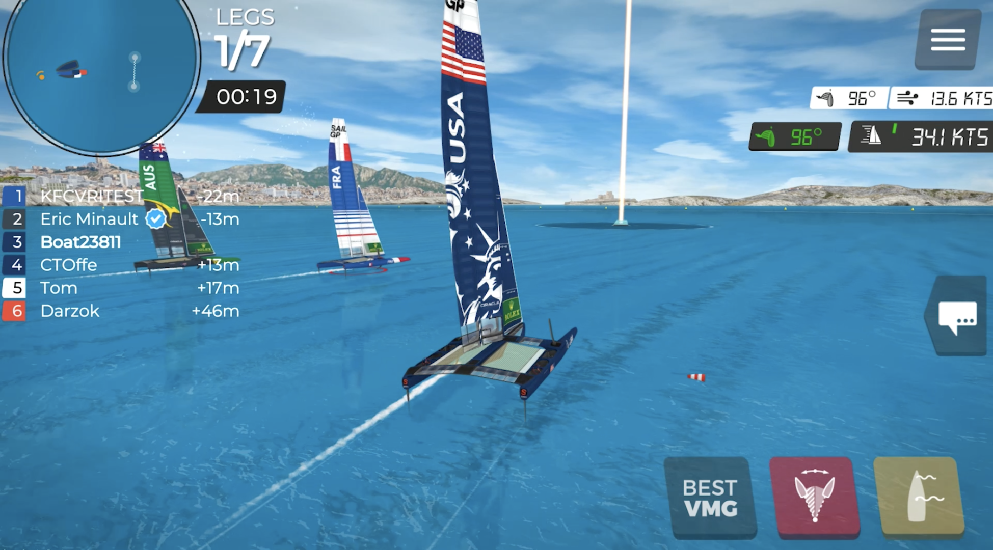 World’s fastest virtual sail racing