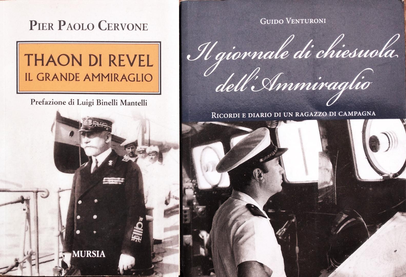 Alcuni libri sugli Ammiragli italiani della collezione di Artemare Club