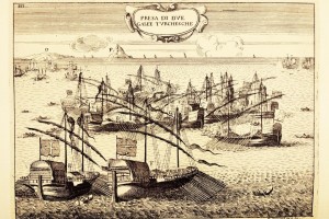 Cavalieri di Santo Stefano - Presa di galere turche nel mare dell'Isola del Giglio e Montecristo - collezione Artemare Club