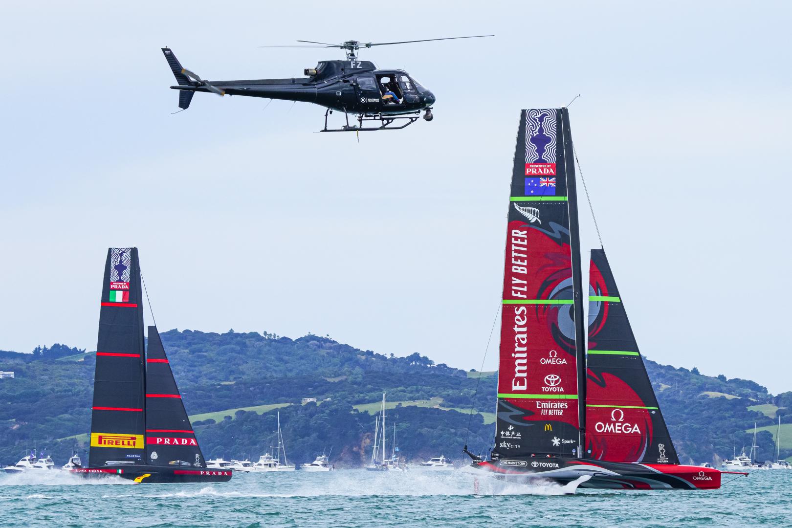 The first day of the 36 America's Cup - the opening battles