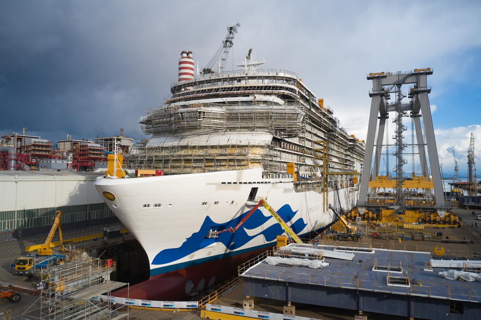 Fincantieri: Discovery Princess Floats out in Monfalcone
