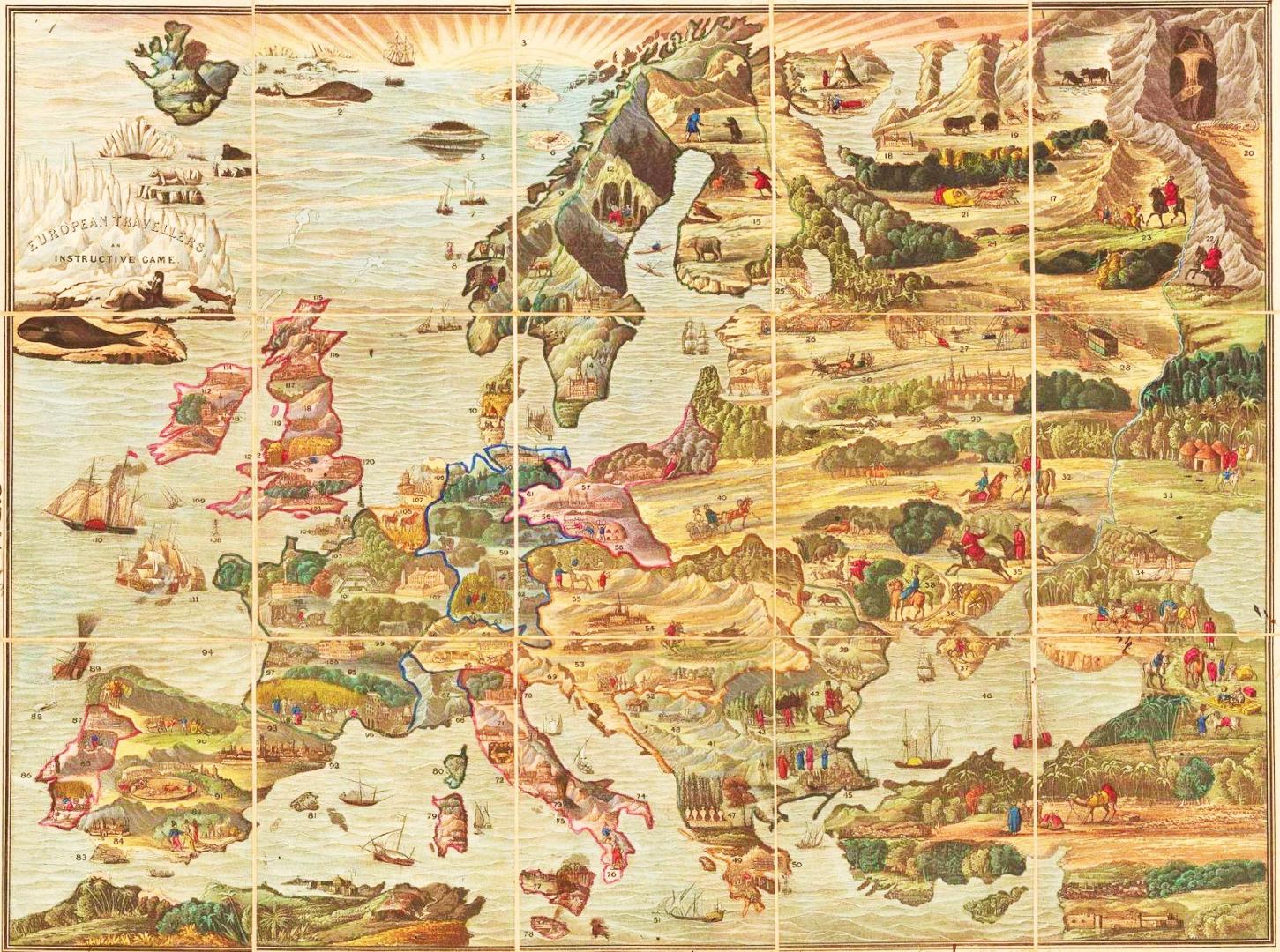 European Travellers, gioco geografico pubblicato nel 1823 dal britannico Edward Wallis