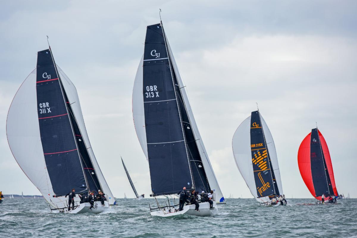 Russell Peters Squirt (GBR311 X) scored four bullets in the Cape31 class on the first day of Solent racing in the RORC Vice Admiral's Cup