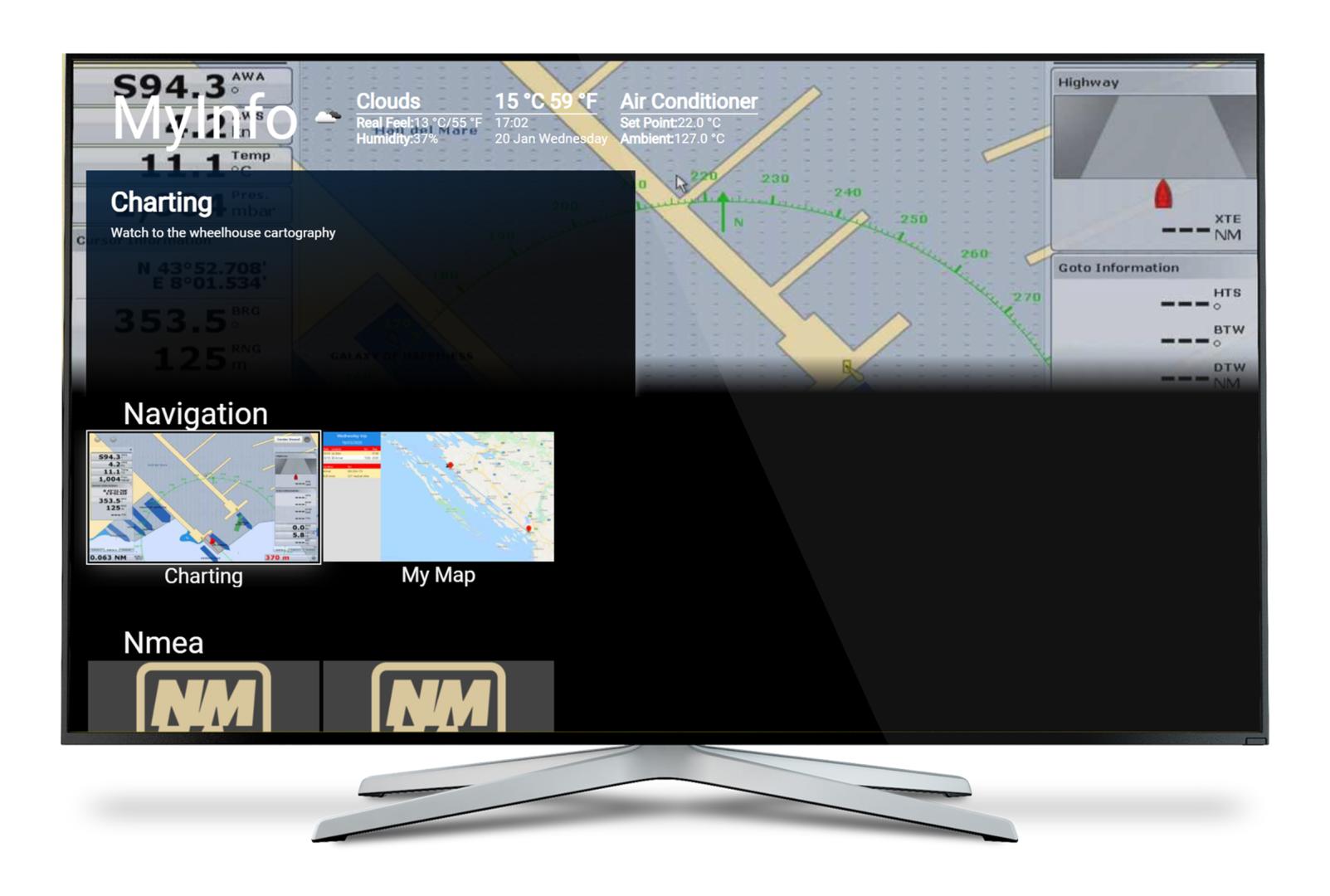 Videoworks MYInfo 3.0: tutto lo yacht in una mano, con la smartTV