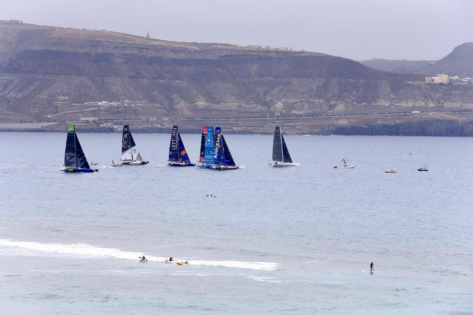 Gran Canaria delivers fantastic stage for Ocean Fifty trimarans on the Pro Sailing Tour