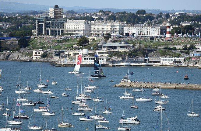 Rivalries reignited as Plymouth turns it on for first day of Great Britain Sail Grand Prix