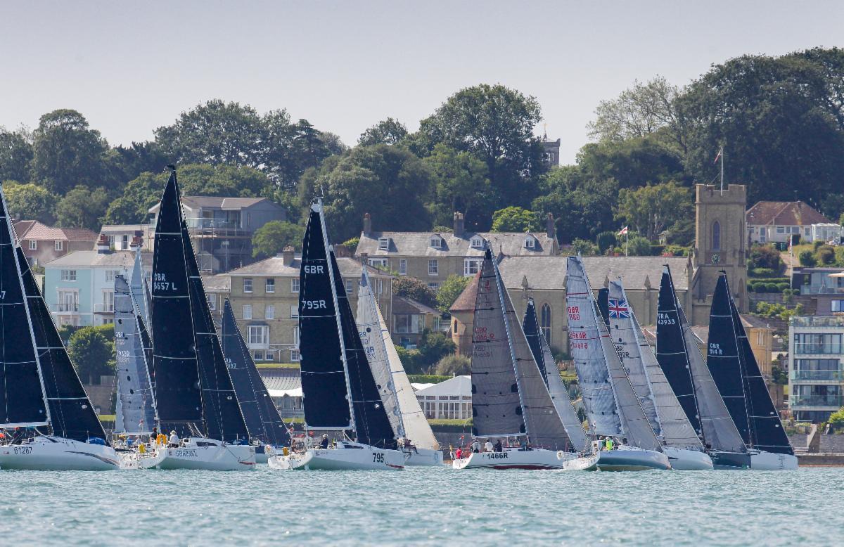 The largest class to compete in this year's Rolex Fastnet Race will be the 80+ boats in IRC Three
﻿© Paul Wyeth/pwpictures.com/2019 RFR