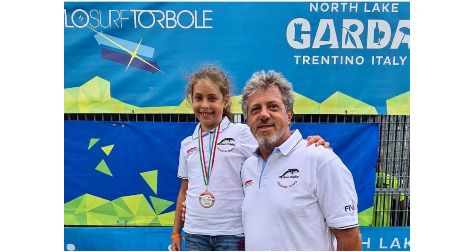 Windsurf, Black Dolphin sul podio a Torbole con Giordana Marino