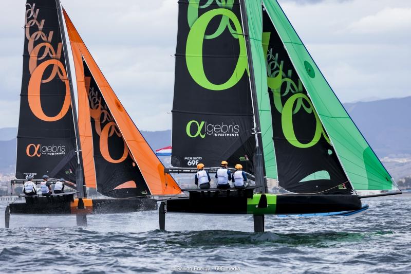 Young Azzurra and Team Dutch Sails racing. Grand Final, Youth Foiling Gold Cup. 
Photo credit: 69F Media/Sailing Energy