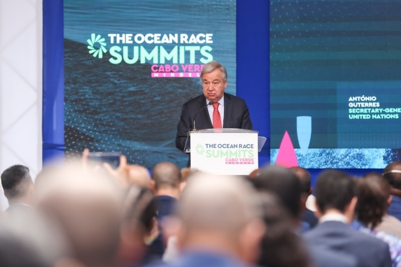 UN Secretary-General António Guterres at The Ocean Race Summit Mindelo, 23 January 2023
© Sailing Energy / The Ocean Race