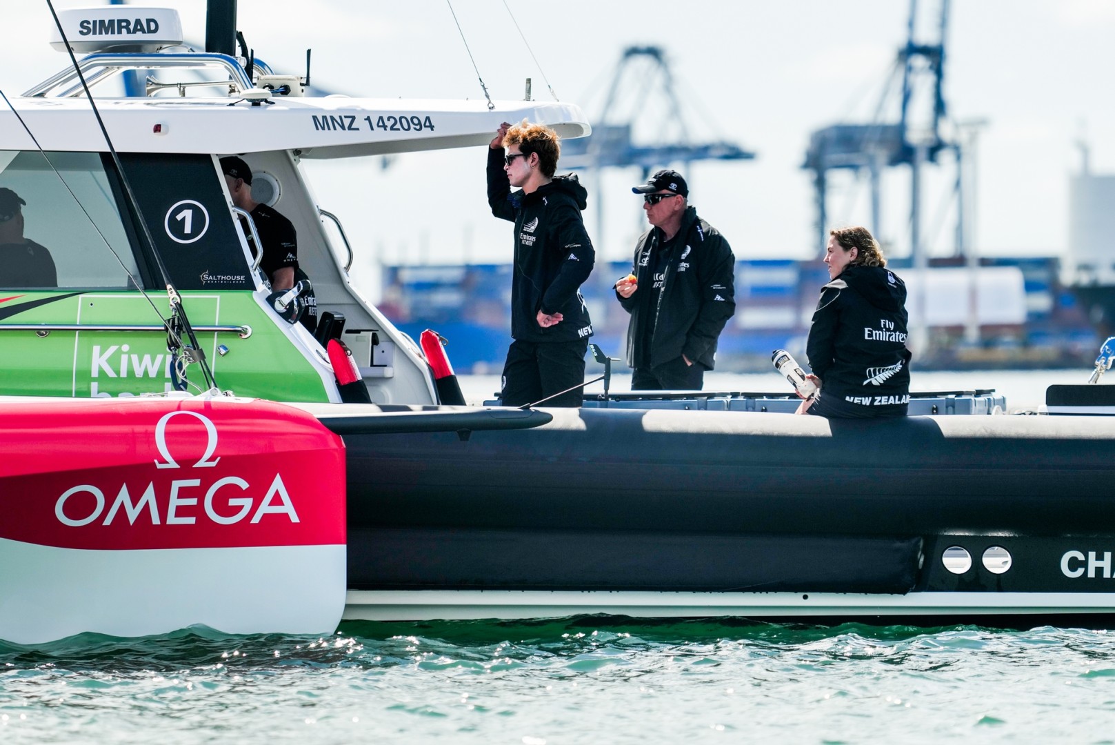 Pressmare Nose dive but no damage for ETNZ training on AC40 boat