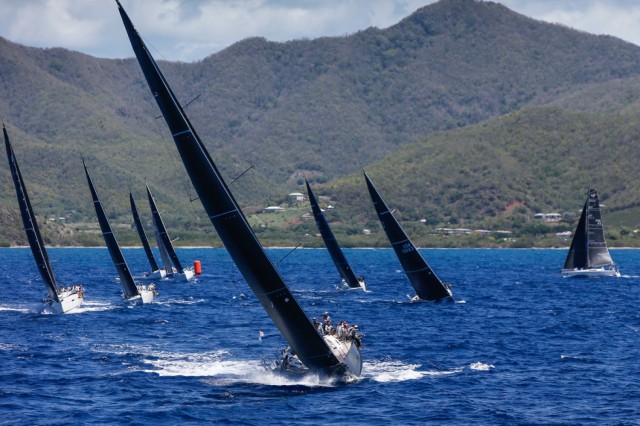 First 53Yagiza leading the leg in its CSA1 fleet of the south coast of Antigua @pwpictures.com