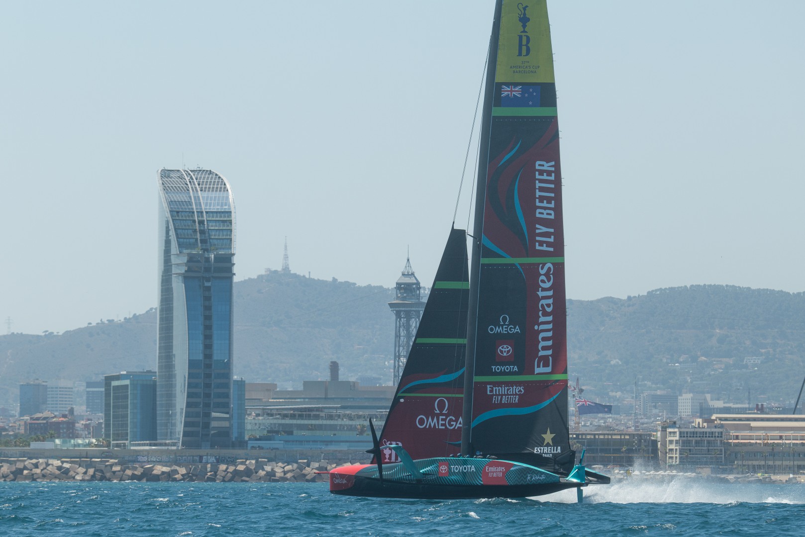 Emirates Team New Zealand set sail in Barcelona