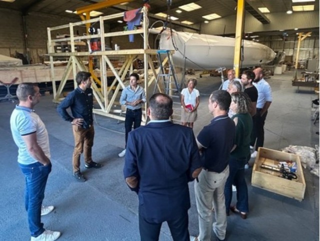 Boatyard visit with Cleantech Hub Members Photo credit: OceansLab / BlackPepper Yachts