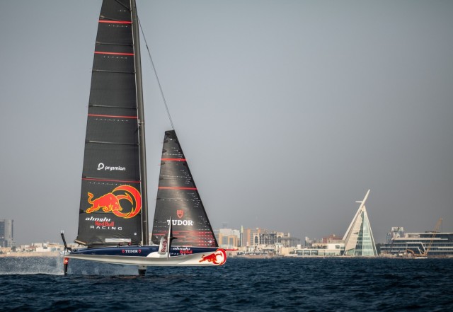 Alinghi Red Bull Racing sail in Jeddah