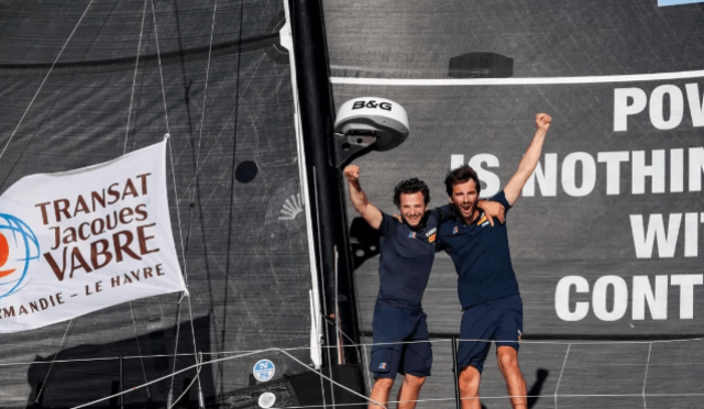 Beccaria and Andrieu take first place in Class40 in the Transat Jacques Vabre