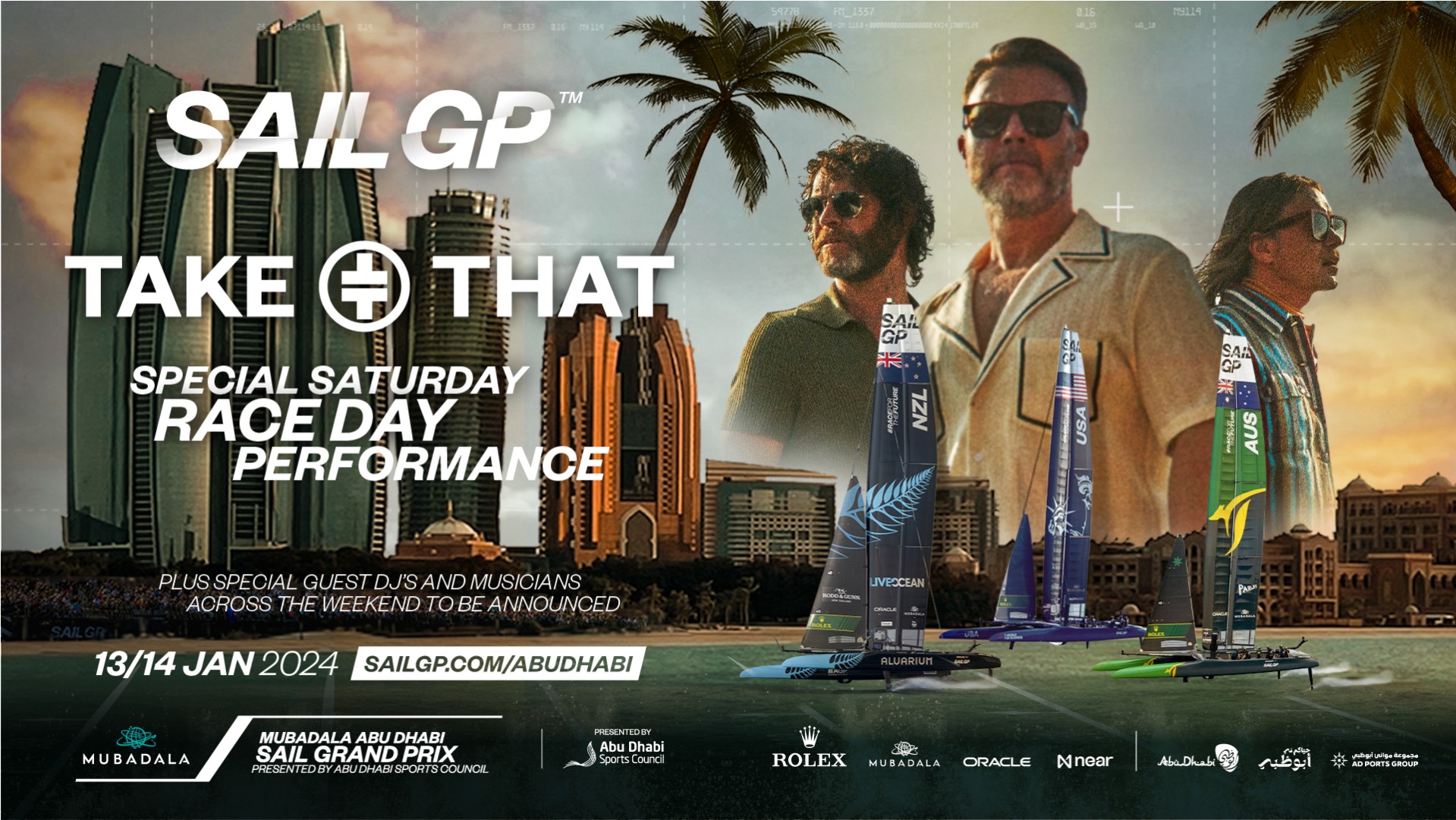 Global music superstars Take That to perform for SailGP in Abu Dhabi