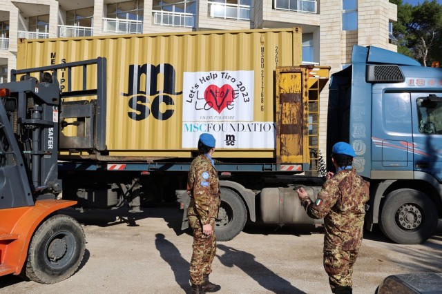 MSC Foundation partecipa alla consegna in Libano di aiuti umanitari