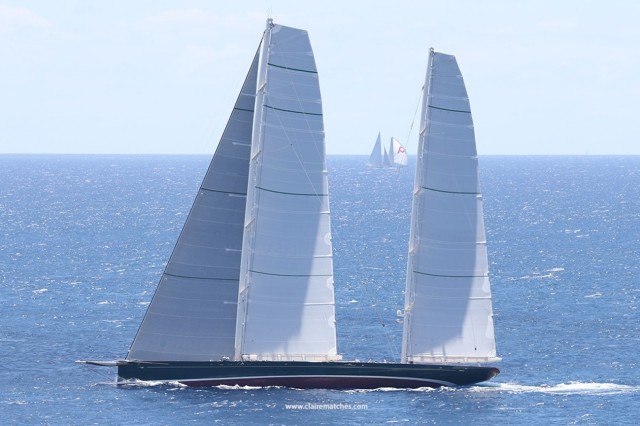 The 218ft (66.45m) Dykstra/Reichel Pugh ketch Hetairos © Claire Matches