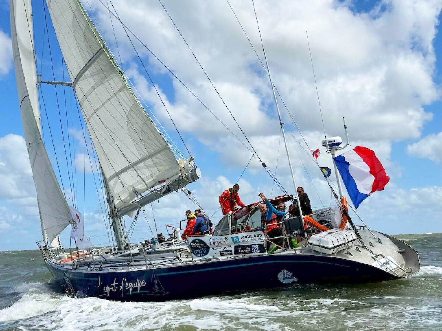 Ex-Whitbread Winner ( now for sale) - L'Esprit d'équipe determined to show what they are capable of leaving Punta del Este on March 5th. Credit: Aïda Valceanu/ OGR2023