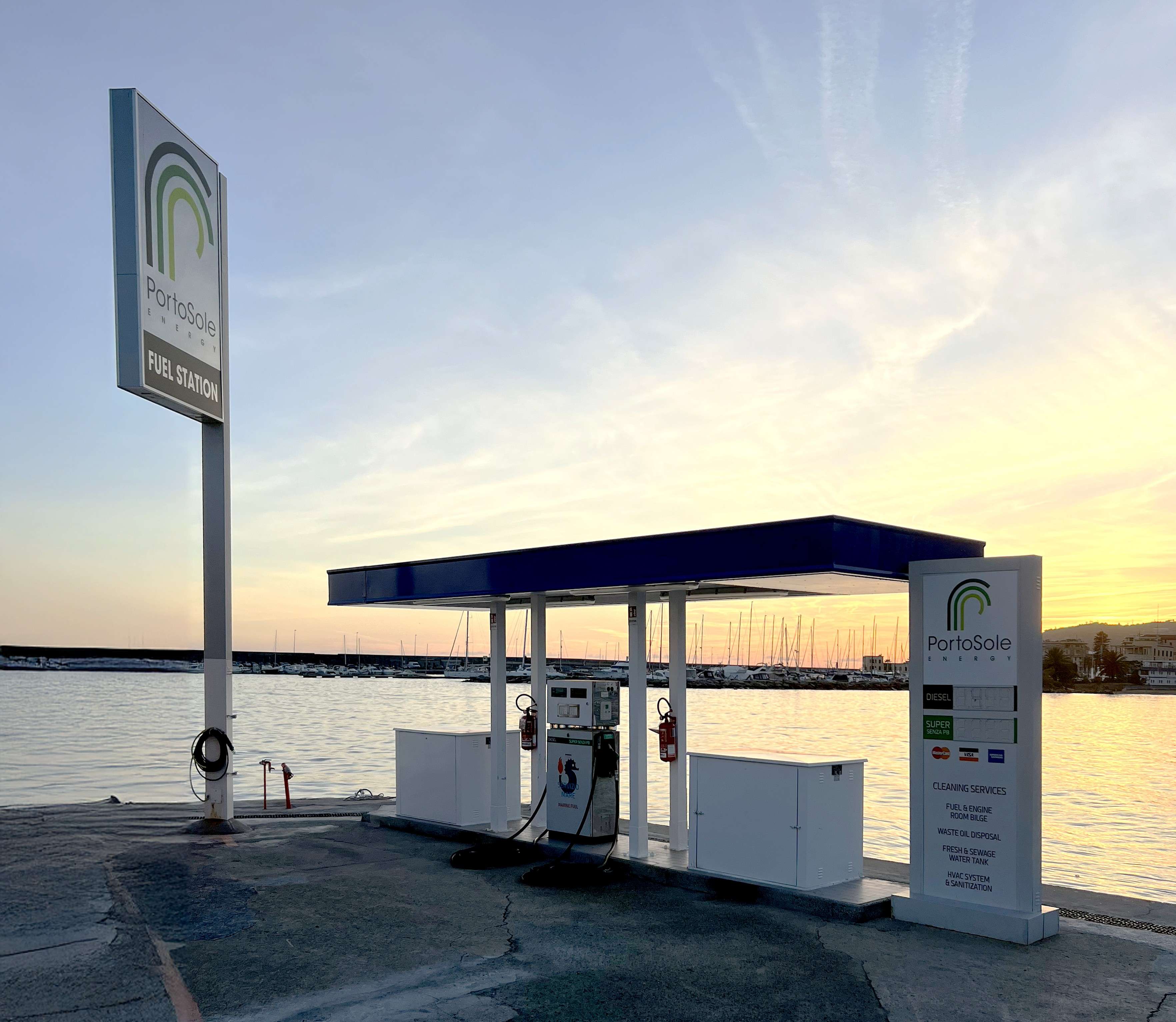 Portosole Energy, riapre il distributore carburanti nel porto turistico di Sanremo ​