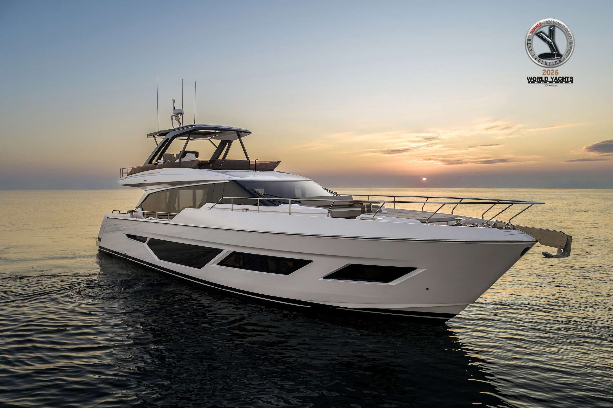 Cinque premi a Ferretti Group ai World Yachts Trophies