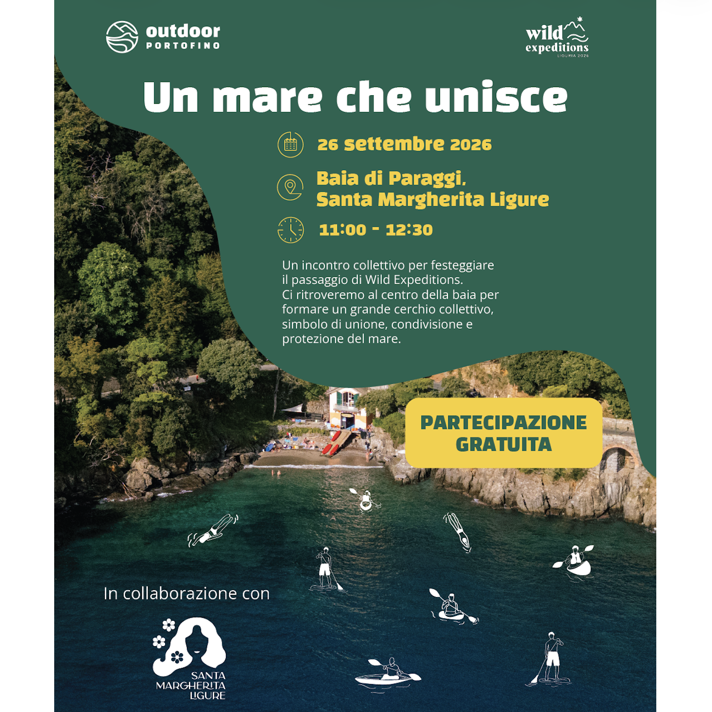Sea Together: Flash Mob kayak e SUP nella Baia di Paraggi