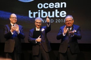 ocean tribute Award Auslobung durch Fürst Albert II, Petros Michelidakis und Werner M. Dornscheidt