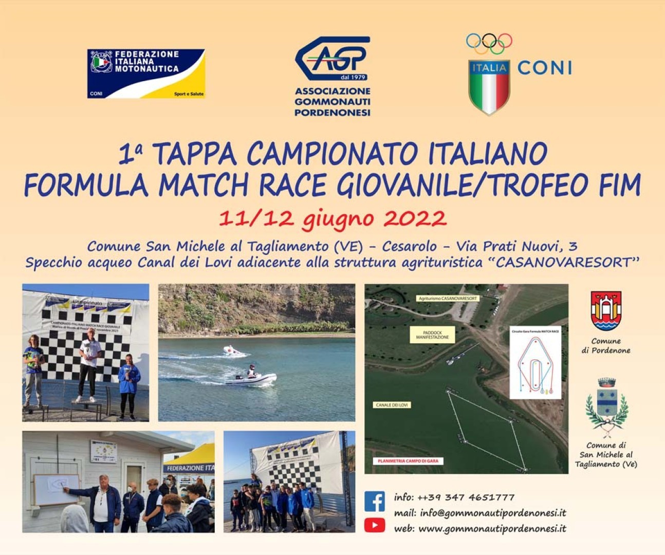 1ma tappa del Campionato Italiano e Trofeo FIM di Match Race Giovanile