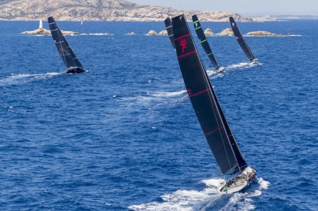 The Maxi 72 fleet racing in a past edition of the Maxi Yacht Rolex Cup. Photo credit: Rolex/Studio Borlenghi