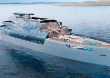 The first 88-meter 3D-printed Pegasus superyacht is virtually invisible