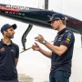 F1 Max Verstappen and Adrian Newey at the Alinghi RedBull base in Barcelona