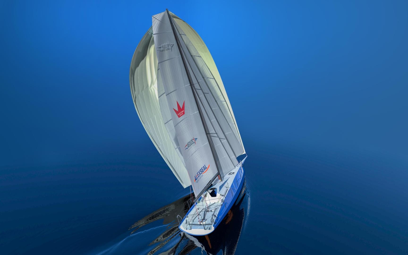 The Aeolos P30 is a radical design for an ultra-light doublehanded offshore racer with some unusual and interesting features. Itʼs notably slim in the beam with a fully balanced waterplane from 0-30° of heel; it also weighs about half as much as some of the other current IRC offerings at this size