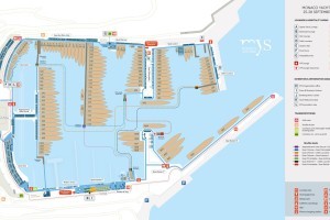 La mappa del Monaco Yacht Show 2019