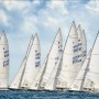 Sixty-six Stars representing fifteen nations face light wind tactics on opening day