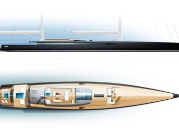 Philippe Briand unveils new 90m SY300 self sailing megayacht concept