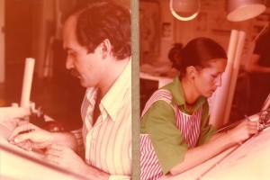 Gianni and Paola at work  - the first project_1974