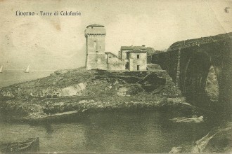 La Torre di Calafuria in una cartolina d'epoca