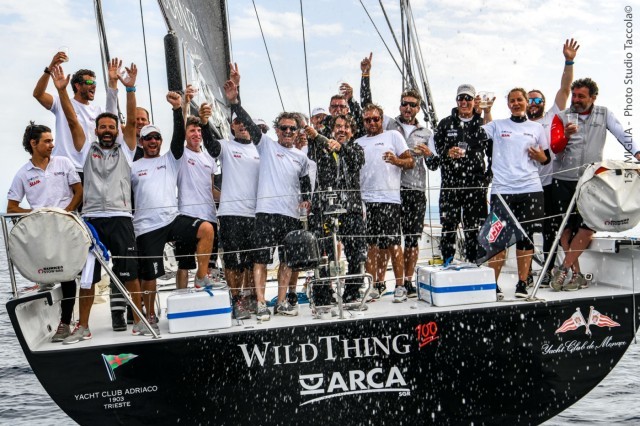 Victorious on the water and under IRC in the 2022 151 Miglia - Trofeo Cetilar - Furio Benussi's 100ft ARCA SGR.
Photo: Studio Taccola