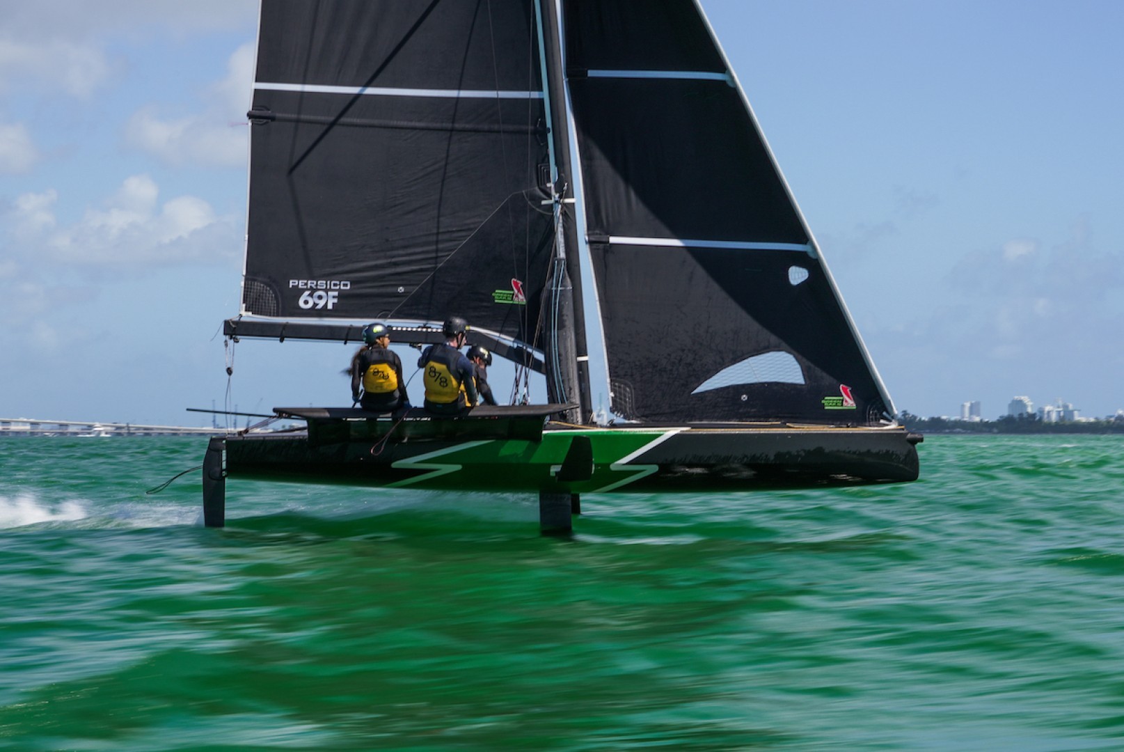 69F Fleet about to get foiling at the Bacardi Cup in Miami