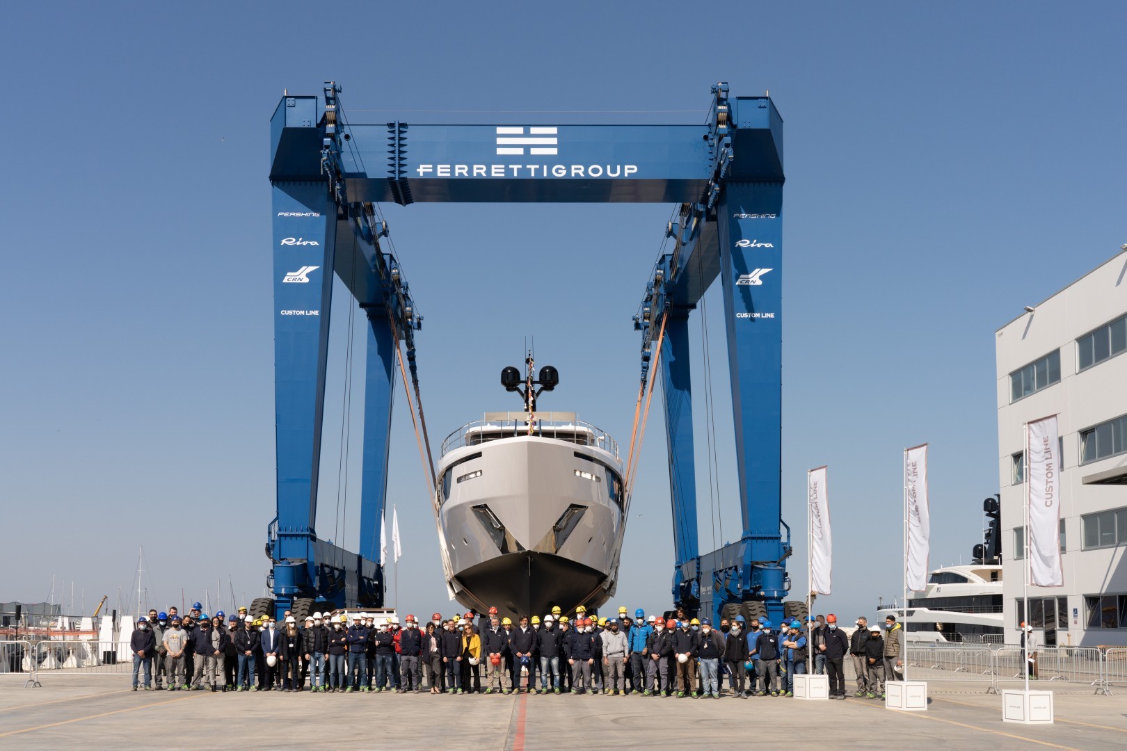 Custom Line Navetta 30#7 Launch @ Superyacht Yard Ancona