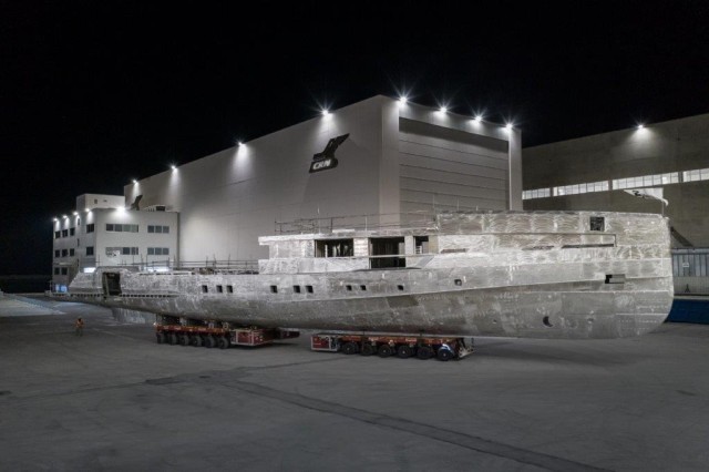 The CRN M/Y 142 construction is under way on the new 52m vessel