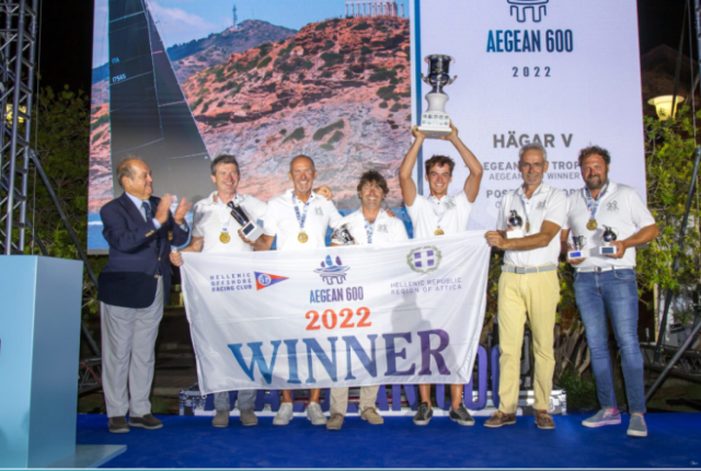 Podium finishers celebrated at the Aegean 600