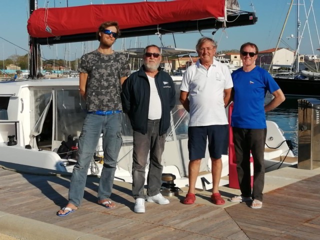 L'equipaggio di Minimole, da sinistra Marco Bolognese, Alessandro Cipriani,Patrick Phelipon e Raffaele Velardocchia